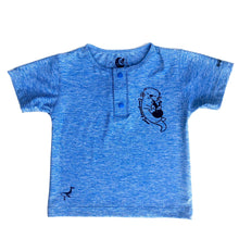Cargar imagen en el visor de la galería, Polera azulina cuello redondo manga corta