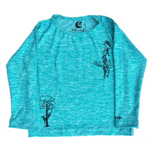 Cargar imagen en el visor de la galería, Polera turquesa cuello redondo manga larga