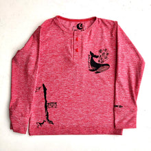 Cargar imagen en el visor de la galería, Polera roja cuello redondo manga larga