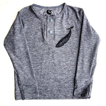 Cargar imagen en el visor de la galería, polera ploma cuello redondo manga larga