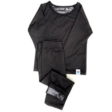 Cargar imagen en el visor de la galería, Conjunto calza y camiseta primera capa negra