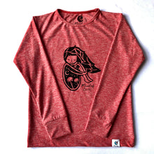 Cargar imagen en el visor de la galería, Polera roja cuello redondo manga larga