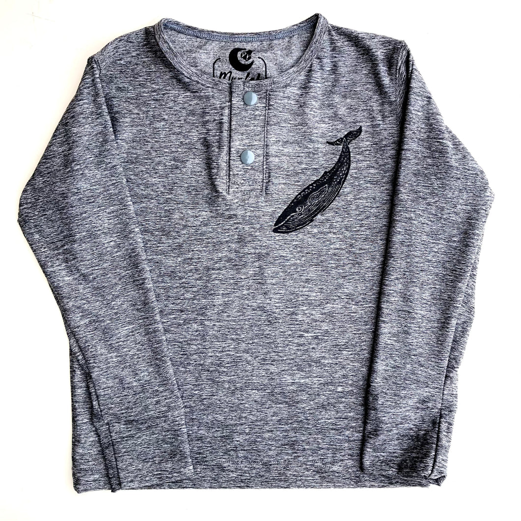 polera ploma cuello redondo manga larga