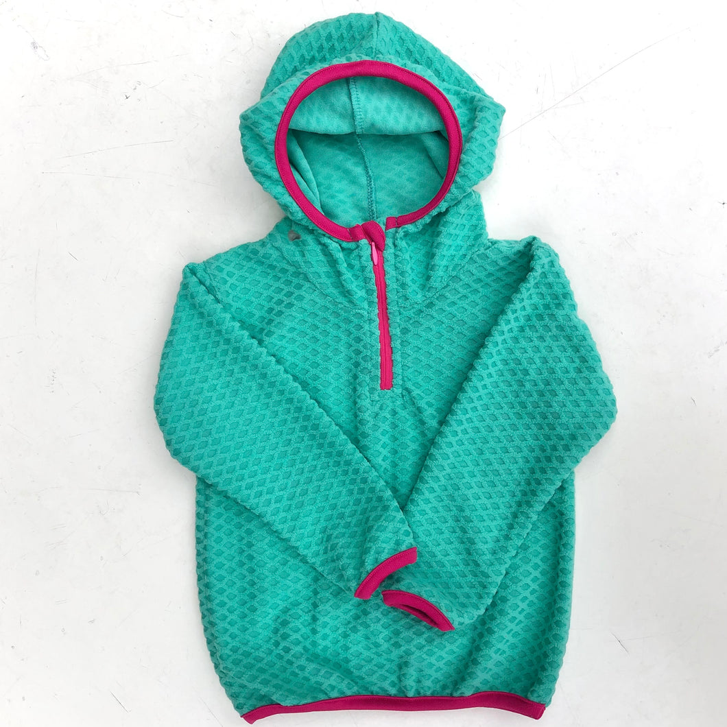 Polerón panal verde con fucsia
